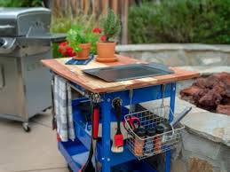 Utility Cart Into A Patio Grill Station