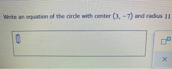 Solved Write An Equation Of The Circle