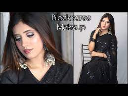 black saree म क स तरह क कर makeup