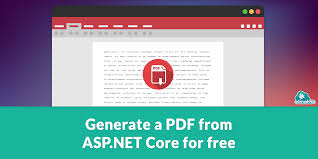 generate a pdf from asp net core for free