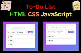 to do list in html css javascript