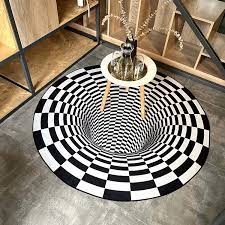 3d vortex optical illusion rug round