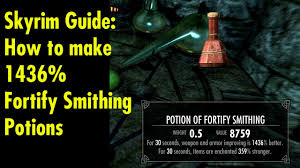 fortify smithing potions skyrim guide