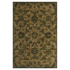 fl vines wool area rug olive