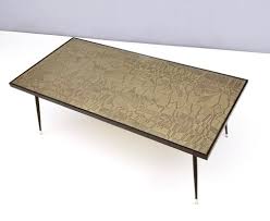 Rectangular Etched Brass Coffee Table