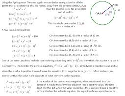 Derive Equation Of Circle
