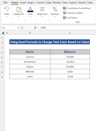 how to change text color based on value