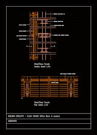 Glass Facade Detail In Autocad Cad