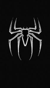 black white spiderman logo iphone 2019