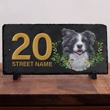 personalised border collie dog house