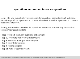 Operations Accountant Interview Questions