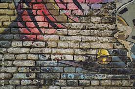 Graffiti Brick Wall Background Texture