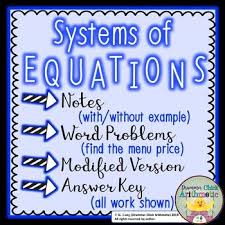 Equations By Elimination Word Problems