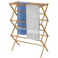 Household essentials collapsible folding wooden clothes drying rack. Household Essentials Bamboo X Frame Clothes Drying Rack Bed Bath Beyond