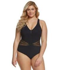 Details About Profile By Gottex Plus Size 18w Grand Prix Mesh Inset Swimsuit Nwt 168