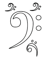Bass fish outline coloring pages best place to color fish. Printable Bass Clef Coloring Page