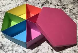 how to make a hexagon paper box