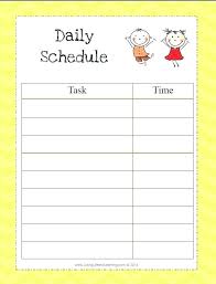 Daily Routine Chart Template Jasonkellyphoto Co