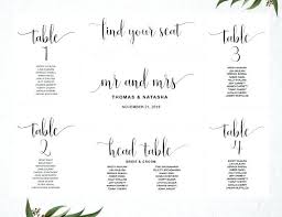 Printable Wedding Place Cards Seating Chart And Table