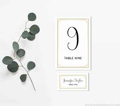 Gold Diy Table Numbers And Place Cards