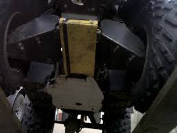 I have an se model so only the very front skid plate is on my truck. Home Made Skid Plates Yamaha Grizzly Atv Forum