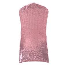 sequin light pink stretch chair covers