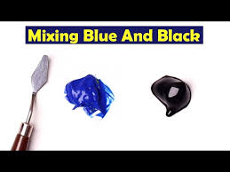 blue and black mix acrylic colors