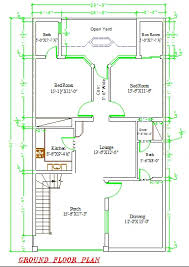 Free House Plan 30 X 52 Dwg File