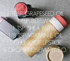diy tinted lip balm with rosemary
