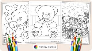 28 teddy bear coloring pages free pdf