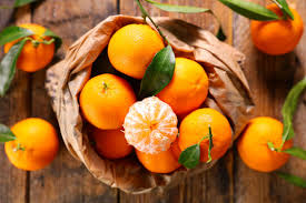 clementine mandarin fruit and leaf