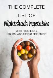 complete nightshade vegetables list