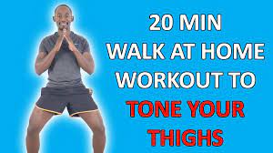 20 minute walking at home workout to
