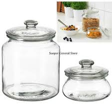 small big glass jar spice herb dry