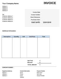 Free Uk Invoice Template In Word For Limited Companies