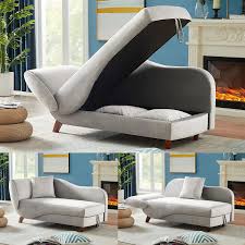 storage chaise lounge modern velvet