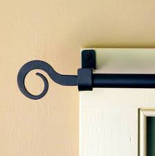 curl wrought iron curtain rod w