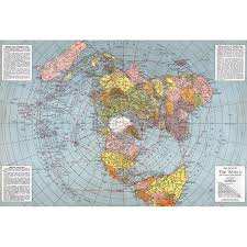 flat earth map 1943 air map polar