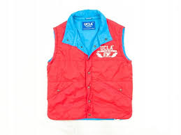 Details About H Ucla Mens Vest Warmed Buttons Red Size L