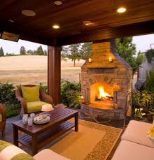 Backyard Gazebo With Fireplace