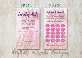 Salon Loyalty Business Cards Nail Punch Card Design