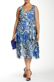 Robbie Bee Sleeveless Printed Dress Plus Size Nordstrom Rack