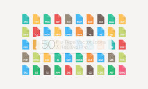 50 free file type vector icons