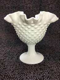 Fenton Hobnail Milk Glass Pedestal