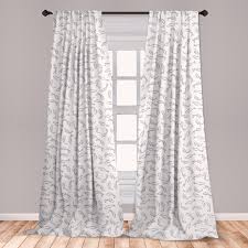 Eclipse curtains offer a unique blend of fashion and function for any home decor. East Urban Home Aldona Grey And White Window Curtains Fish Pattern Underwater Animals Abstract Marine Lake Peaceful Illustration Lightweight Decorative Panels Set Of 2 With Rod Pocket 56 X 63 Grey White Wayfair