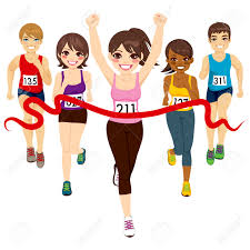 Image result for crossing the finish line cartoon