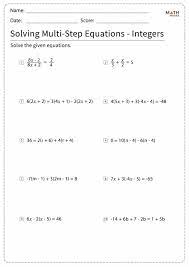The Best Multi Step Equation Worksheets