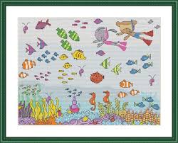 Under The Sea Cross Stitch Chart Coral By