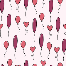 seamless pattern with pink balloons of