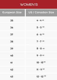 Size Chart Shumaker Shoes